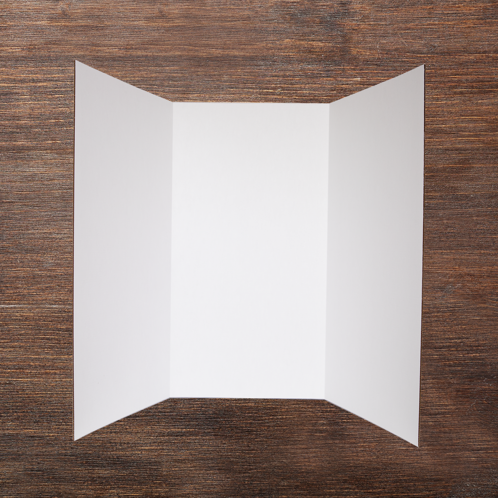 White Cardboard Tri-Fold Presentation Boards